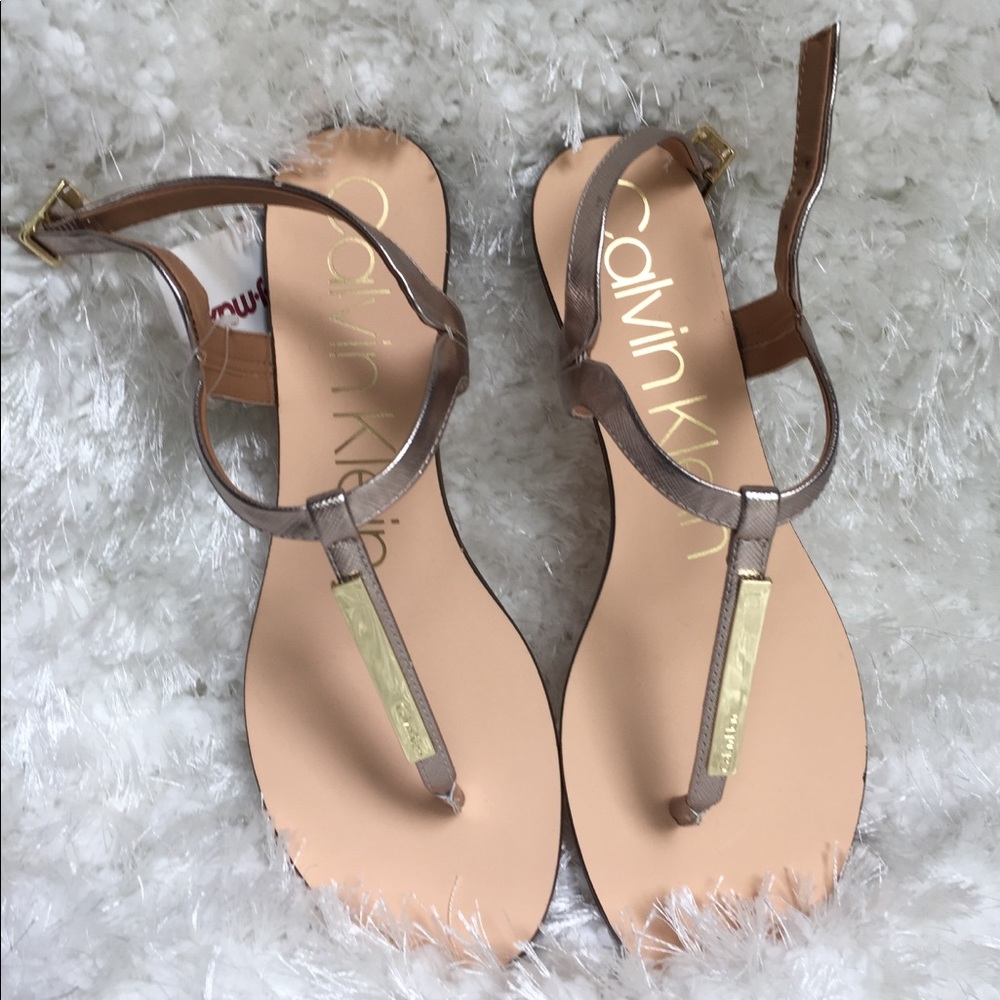 Calvin Klein Samira rose gold sandal